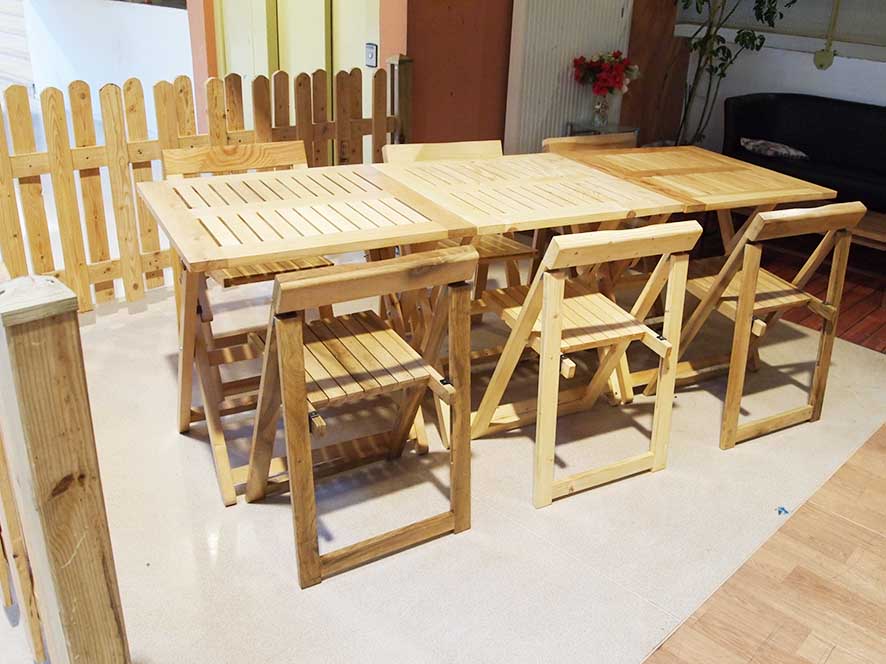 5 tables installées